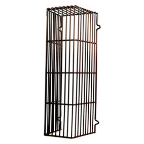 SPARES2GO Universal Plastic Coated Overflow Guard Boiler Relief Outlet Cage (16" x 4" x 4", Brown)