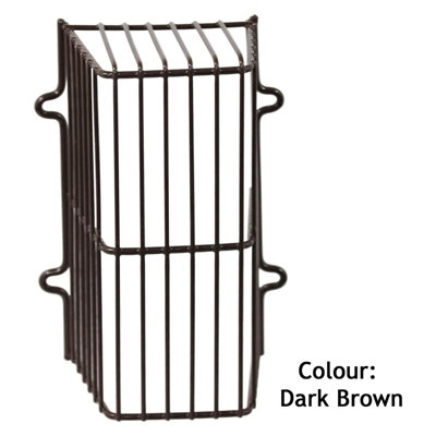 SPARES2GO Universal Plastic Coated Overflow Guard Boiler Relief Outlet Cage (Brown)