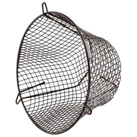 SPARES2GO Universal Plastic Coated Terminal Guard Round Boiler Flue Cage (7'' / 180mm) Brown