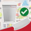 SPARES2GO Universal Replacement Fridge Freezer Handgrip Door Handle (White, 145mm, Pack of 2 Handles)