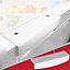 SPARES2GO Universal Replacement Fridge Freezer Handgrip Door Handle (White, 145mm, Pack of 2 Handles)