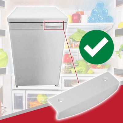 SPARES2GO Universal Replacement Fridge Freezer Handgrip Door Handle (White, 145mm)