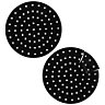 SPARES2GO Universal Round Air Fryer Drawer Liners (Reusable, Silicone, Non-Stick, Perforated, Pack of 2)