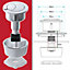 SPARES2GO Universal Toilet Cistern Dual Flush Push Button Kit for 20mm 40mm 50mm 60mm Lid Hole (Chrome Silver)