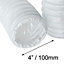 SPARES2GO Universal Vented Tumble Dryer Vent Hose Pipe Extra Strong (4m)