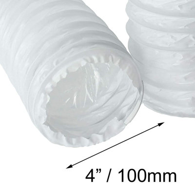 SPARES2GO Universal Vented Tumble Dryer Vent Hose Pipe Extra Strong (4m)