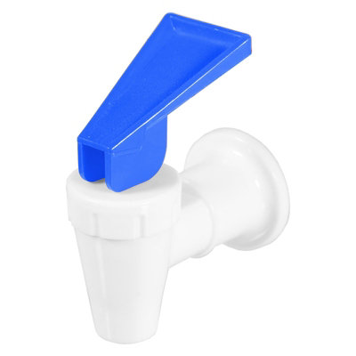 SPARES2GO Universal Water Dispenser Tap Spigot Cooler Bottle Lever Faucet Spout (Blue / Cold, 15mm Internal Thread)