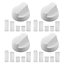 SPARES2GO Universal White Control Knobs for All Makes and Models of Oven Cooker & Hob (Pack of 4)