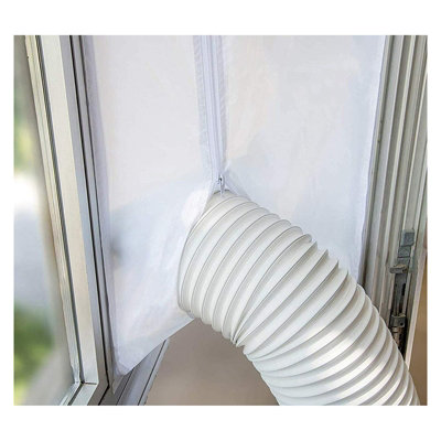 Dryer Vent Window Kit – Adjustable Panels With 4” Hose & Elbow For Dryer, Portable AC, Or Exhaust Fan