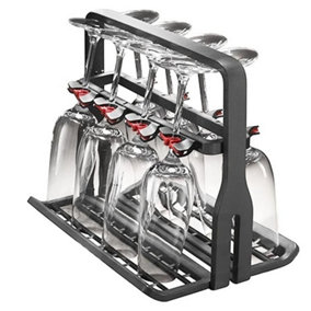 SPARES2GO Universal Wine Glass Basket Dishwasher Rack (8 Glasses)
