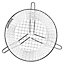 SPARES2GO Universal Zinc Coated Terminal Guard Round Boiler Flue Cage (7'' / 180mm)