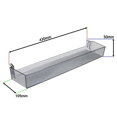 SPARES2GO Door Shelf Bottle Rack Tray For Gorenje Fridge Freezer (480mm