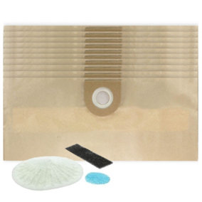 SPARES2GO Vacuum Dust Bag Filter Kit compatible with Vax 6131T 6151F 6151T (10 Bags + Filters)