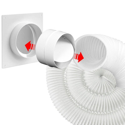 Built-in extractor fan with non-return valve for ventilation of enclosed  rooms 150mm - Cablematic