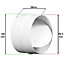 SPARES2GO Vent Duct Valve Connector Tumble Dryer Non Return Flap (4" / 100mm)