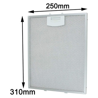SPARES2GO Vent Extractor Metal Mesh Filter compatible with Bosch Cooker Hood Vent (250 x 310 mm)