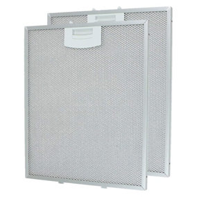 SPARES2GO Vent Extractor Metal Mesh Filter compatible with Bosch Cooker Hood Vent (Pack of 2, 250 x 310 mm)