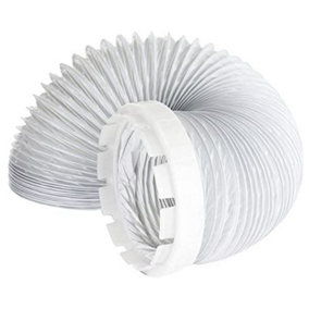 SPARES2GO Vent Hose & Adaptor Kit compatible with Indesit Tumble Dryer (2 Metres, 4'' Fitting)