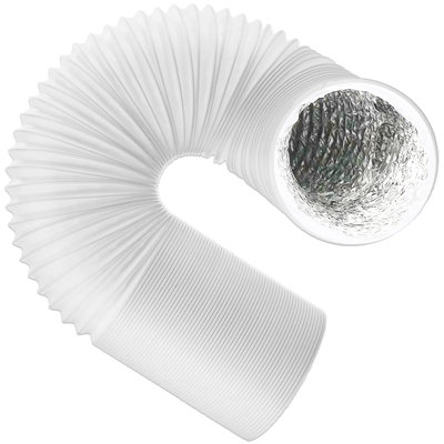 SPARES2GO Vent Hose for AEG Cooker Hood Extractor PVC Aluminium Foil Insulated Duct Outlet Pipe (5" x 2.5m)