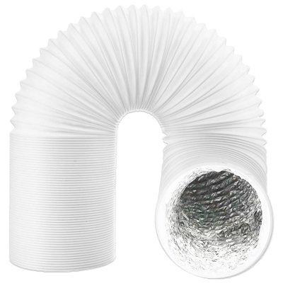SPARES2GO Vent Hose for Creda Tumble Dryer PVC Aluminium Foil Insulated Duct Outlet Pipe (4" x 2.5m)