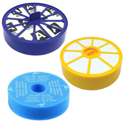 SPARES2GO Washable Pre Motor and Post Allergy HEPA Filter
