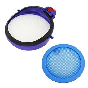 SPARES2GO Washable Pre & Post Motor HEPA Filter Kit compatible with Dyson DC24 DC24i Vacuum Cleaner