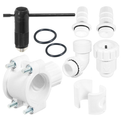 SPARES2GO Washing Machine Drain Out Kit Dishwasher Appliance Waste Pipe Plumbing Set (32mm / 40mm)