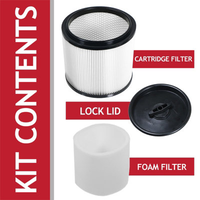 Filtro A Cartuccia SPARES2GO Per Aspirapolvere PARKSIDE LIDL 30L Bagnato E Asciutto – 04-SGY-401 - Foto 4