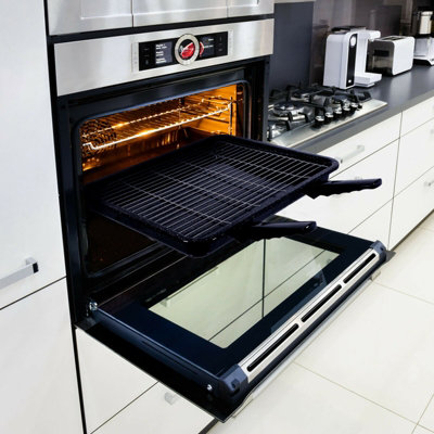 SPARES2GO XXL Extra Large UNIVERSAL Oven Cooker Grill Pan Tray Double Handle 440mm x 370mm