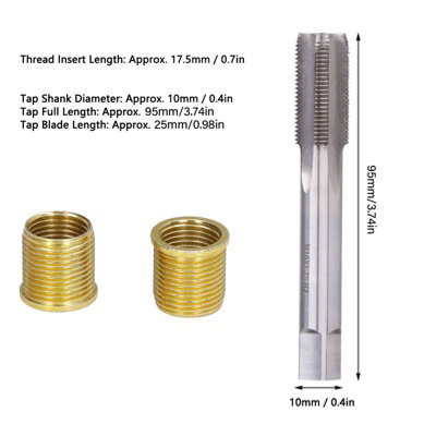 Spark Plug Thread Repair Kit for Gasoline Engines:M14x1.25 Inserts ...
