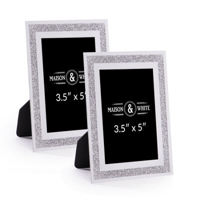 Sparkle Glass Photo Frame 5" x 3.5" - Set of 2