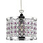 Sparkly Ceiling Pendant Shade with Clear and Purple Beads