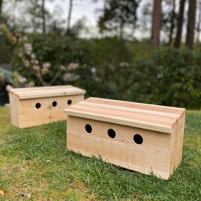 Sparrow Colony Terrace Wooden Nesting Boxes (Set of 2) - 5