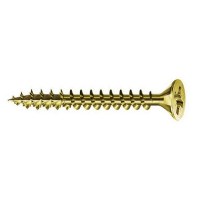 Spax Woodscrews With Yellox Coating (Pack Of 100) Gold (5 x 100m)