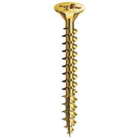 Spax Yellox Countersunk Wood Screws (Pack of 100) Yellow (5mm x 60mm)