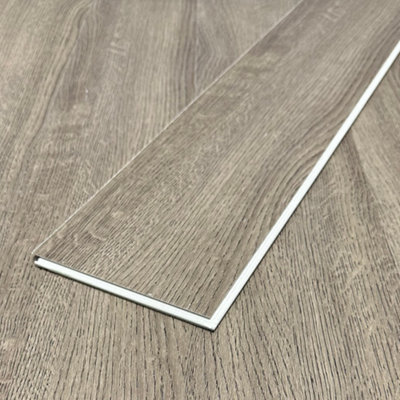 SPC Click Flooring Composite Plank Flooring - Underlay Installed - Dark Empire Grey Herringbone Style - 2.22m2 Pack