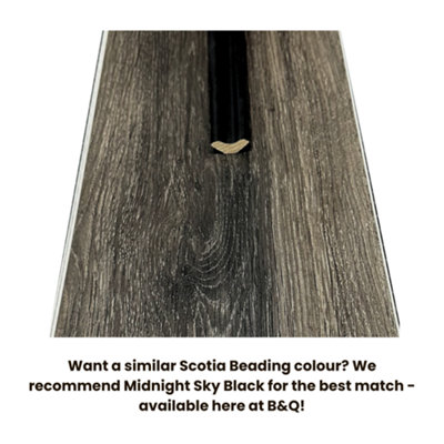 SPC Click Flooring Composite Plank Flooring - Underlay Installed - Graphite Black Oak Plank Style 2.193m2 Pack