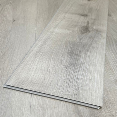 SPC Click Flooring Composite Plank Flooring - Underlay Installed - Grey-Pewter Oak Plank Style 2.193m2 Pack