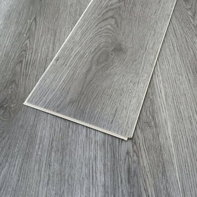 SPC Click Flooring Composite Plank Flooring - Underlay Installed - Millennium Grey Oak - 2.193m2 Pack