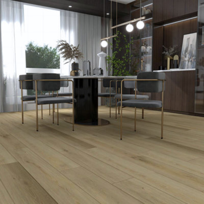 SPC Click Flooring Composite Plank Flooring - Underlay Installed - Warm Aspen Oak - 2.193m2 Pack