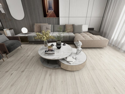 SPC Flooring Latte Oak Easy Click, 1220mm x 180mm x 5mm, Pack of 10, 2.196m2