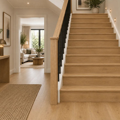 SPC Vinyl - Stair Tread - Fraser