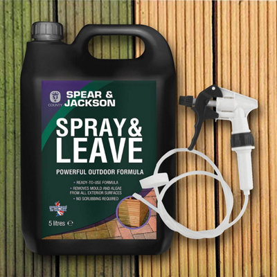Spear and Jackson Spray and Leave Patio Cleaner - 5L Patio Cleaner with Trigger Spray