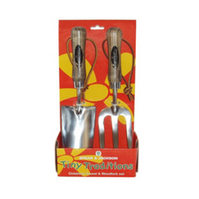 Spear & Jackson 4035SET Tiny Traditions Children's Garden Hand Tool Gift Set (Trowel & Weed Fork)