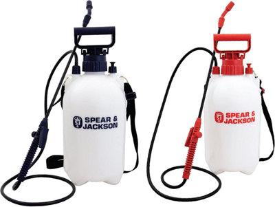 Spear & Jackson 5LPAPSTWIN 5 Litre Pump Action Pressure Sprayer - Twin Pack