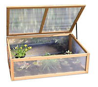 Spear & Jackson COLDFRAME1 Wooden Greenhouse Garden Cold Frame Grow House Shelter (L105 x W68 x H7.5cm)