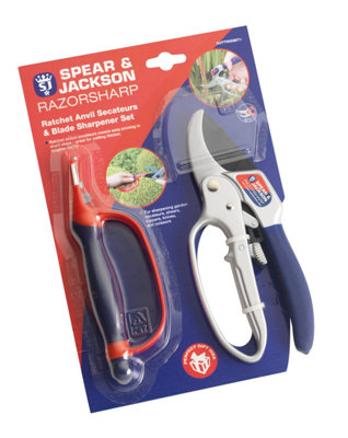 Spear & Jackson CUTTINGSET1K Set de sécateurs à crémaillère et d