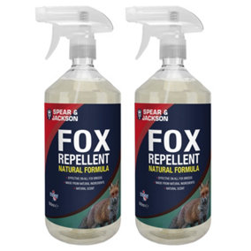 Spear & Jackson Fox Repellent 2 x 500ml Trigger Spray