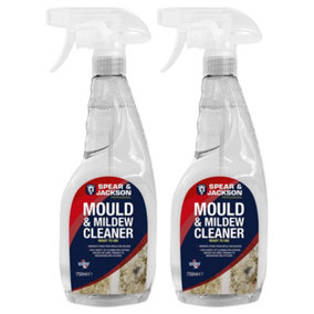 Spear & Jackson Mould and Mildew Cleaner 2 x 750 ml Ready to Use, Multi-pack