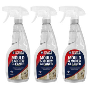 Spear & Jackson Mould and Mildew Cleaner 3 x 750 ml Ready to Use, Multi-pack